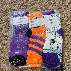 Halloween Themed Socks - Purple, Orange, Black